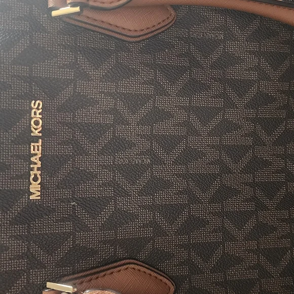 Michael Kors Brown and Tan Structured Tote Bag - Picture 4 of 7